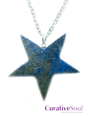 Lapis Lazuli Star Necklace - Click Image to Close