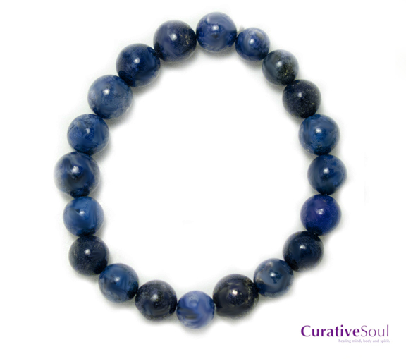 Lapis Lazuli Bead Bracelet - Click Image to Close