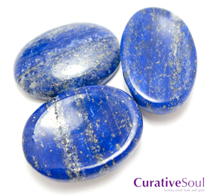 Lapis Lazuli Worry/Fidget Stone - Click Image to Close