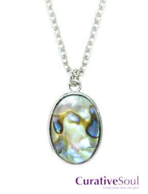 Oval Abalone Shell Necklace