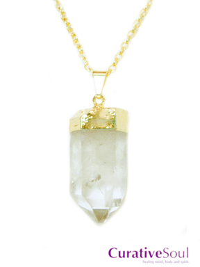 Quartz Crystal in Gold - Click Image to Close