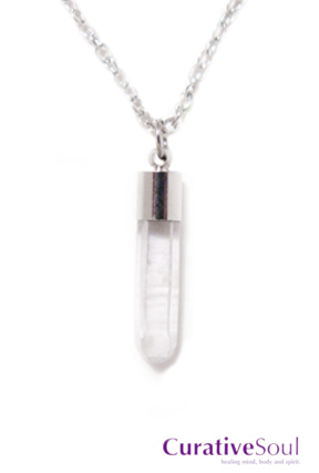 Small Quartz Crystal Point Necklace - Click Image to Close