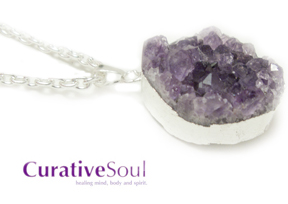 Amethyst Oval Cluster in Silver