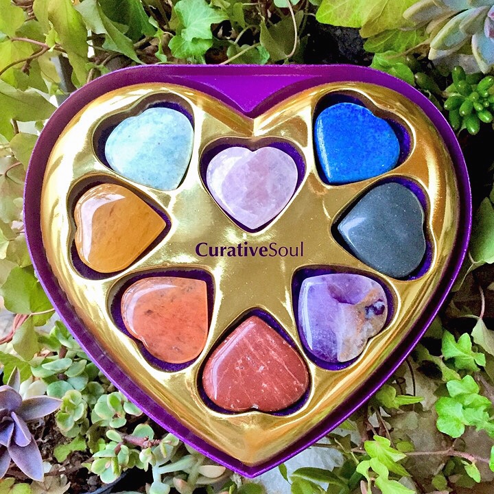 Chakra Stone Heart Valentine Gift Set