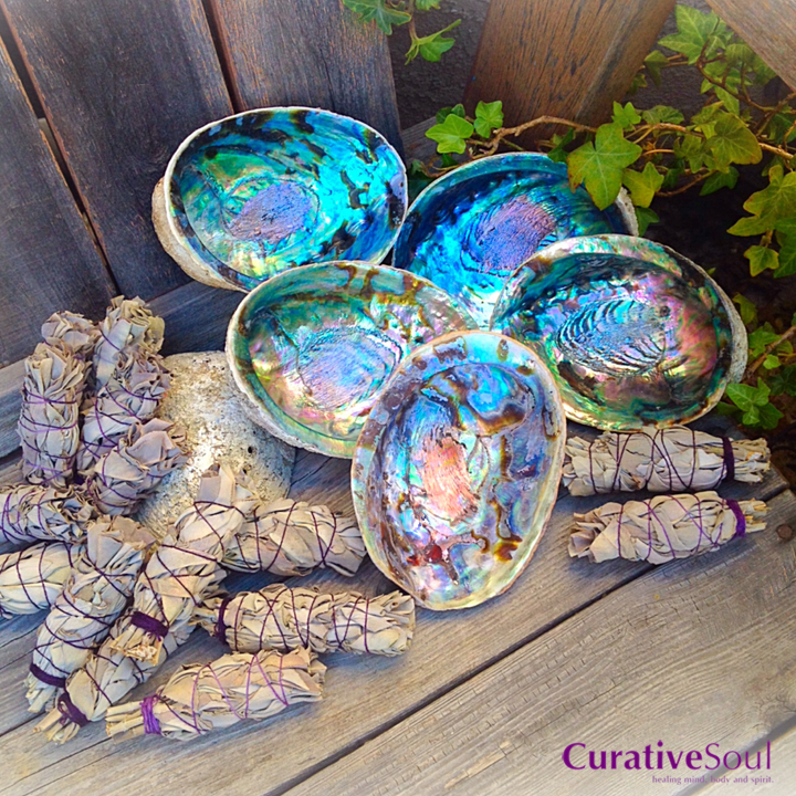 Abalone Shells and Organic White Sage Smudgesticks from CurativeSoul