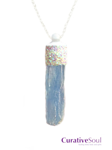 Kyanite in Mystical Frosting Necklace - Click Image to Close